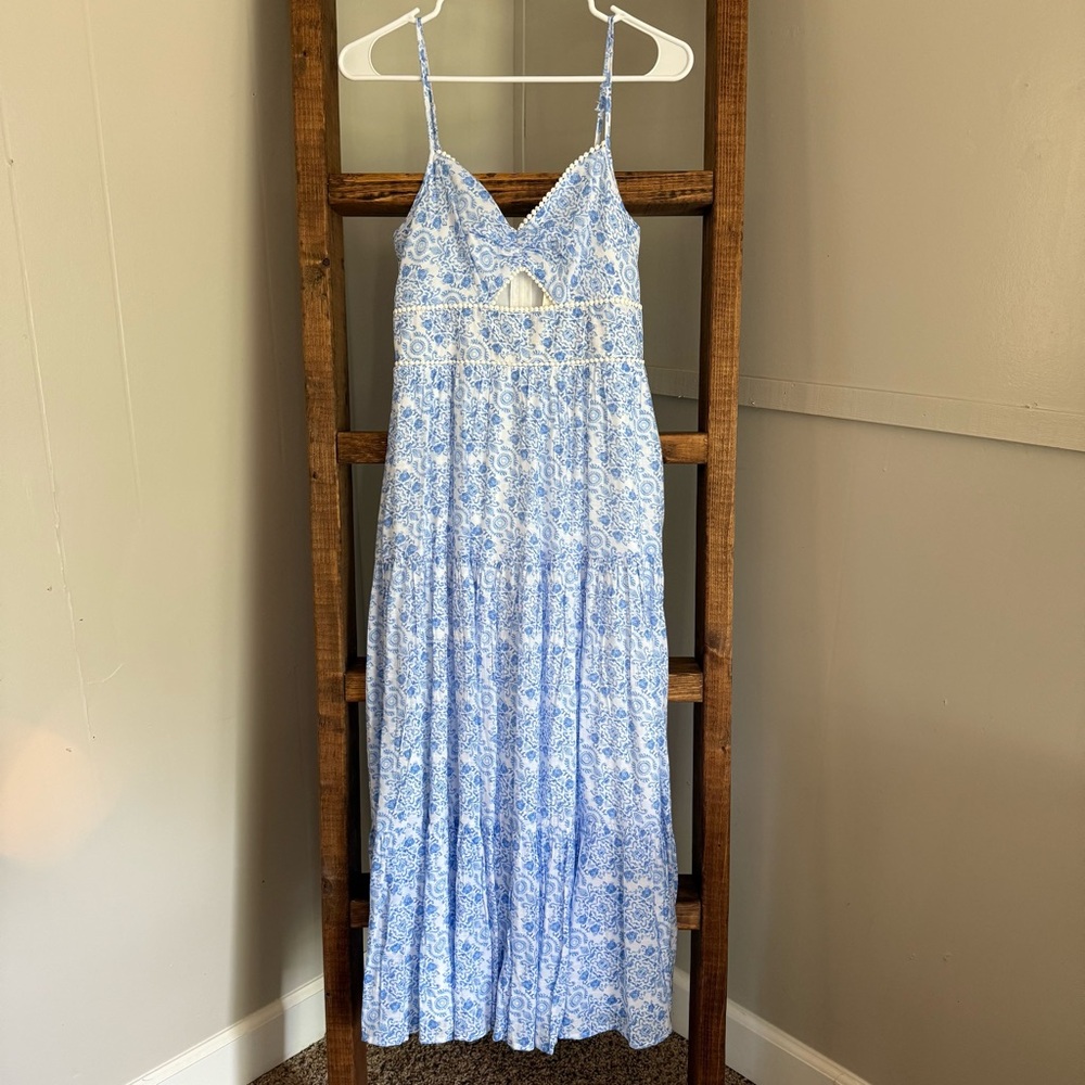 Trixxi Blue Floral Maxi Dress